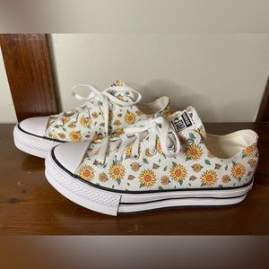 Floral Converse low tops